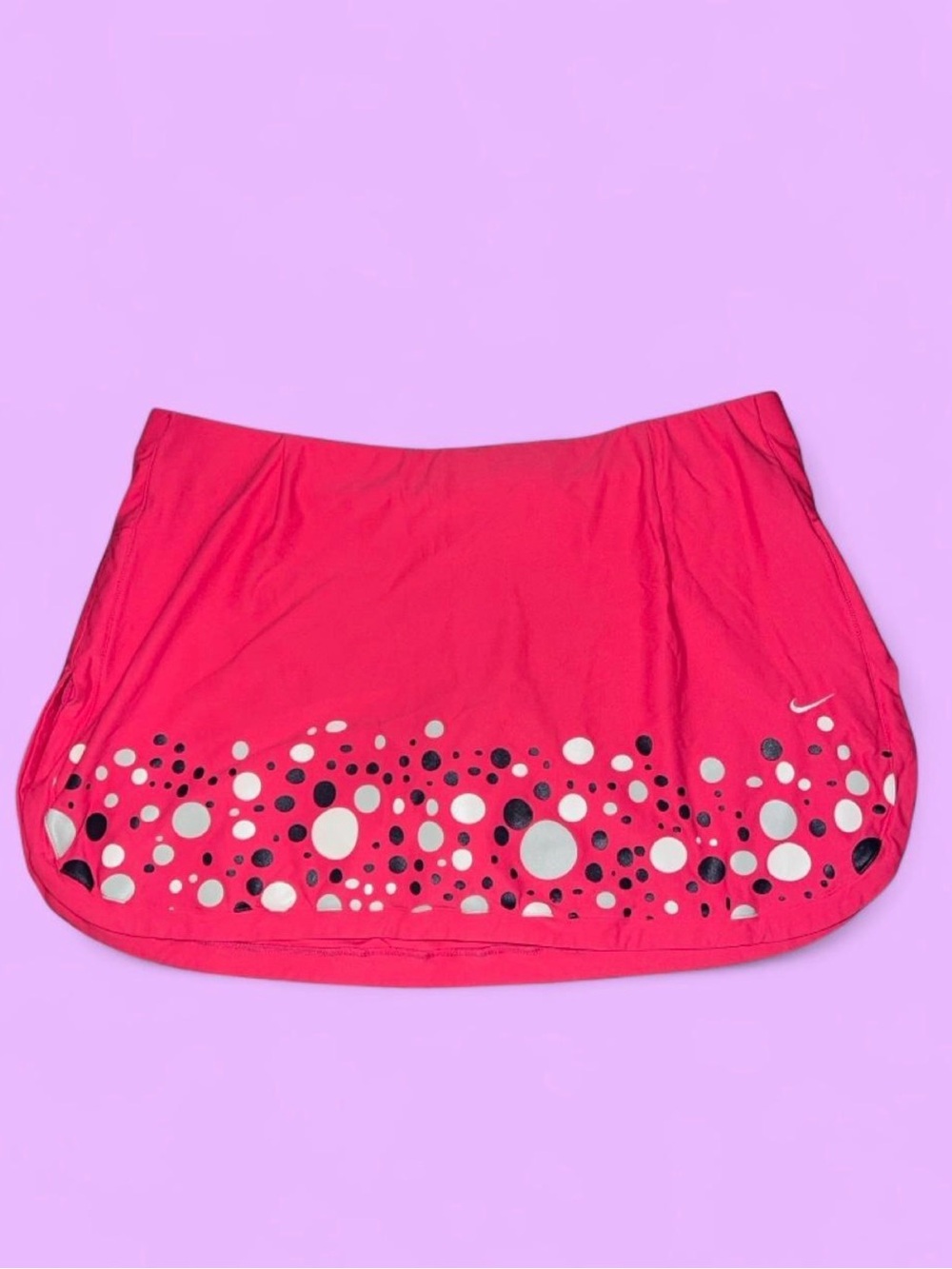Nike Hot Pink Mini Skirt with Polka Dot Hem